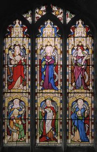 Ruth, Meryem Ana, Sarah, Hannah, Dorcas ve Anne, 1852 (vitray) by Augustus Welby Northmore Pugin