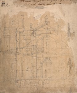 Batıya Bakış St. Paul Katedrali Koridorlarının Nave'sinden Kesit by Augustus Welby Northmore Pugin