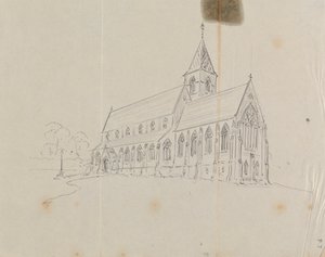 Gotik Kilise Taslağı by Augustus Welby Northmore Pugin