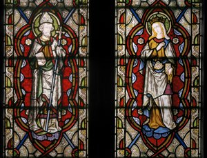 Beverley St. John ve Macaristan St. Elizabeth, detay, 1849 (vitray) by Augustus Welby Northmore Pugin
