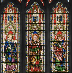 Azizler ile Meryem ve İsa, Doğu Penceresi, detay, 1847-48 (vitray) by Augustus Welby Northmore Pugin