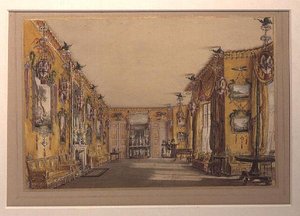 Sarı (Kuzey) Çizim Odası (renkli taş) by Augustus Welby Pugin