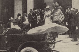 Arşidük Franz Ferdinand ve Avusturya Arşidüşes Sophie, suikastlerinden kısa bir süre önce Saraybosna