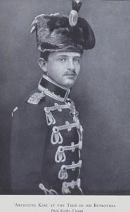 Arşidük Karl, daha sonra Charles I, Avusturya İmparatoru (s/b fotoğraf) by Austrian Photographer