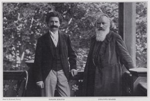 Besteciler Johann Strauss the Younger ve Johannes Brahms, Viyana
