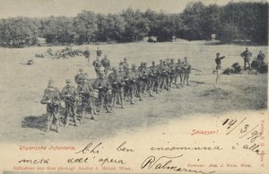 Macar piyadelerine ateş emri veriliyor by Austrian Photographer