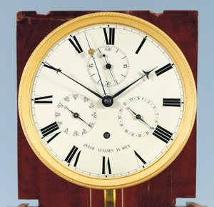 Zaman denklemi ve tam takvim ile bir aylık bodenstanduhr by Austrian School