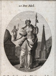 Soyluların alegorisi. Yıldız, duyguların yükselmesi anlamına gelir. Minerva