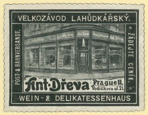 Anton Dreva şarap dükkanı ve şarküteri, Prag by Austrian School
