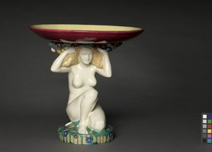 Kaide Merkez Parçası, Wiener Kunstkeramische Werkstätte Busch ve Ludescher, c.1910-1915 by Austrian School