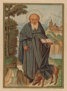 S Antonius (kromolito) by Austrian School