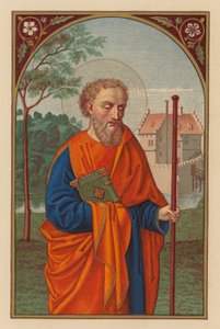 S Barnabas, Apost (kromolitho) by Austrian School