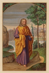 Aziz Joseph kilisenin koruyucusudur (chromolitho) by Austrian School