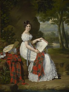 Manzarada Çizim Yapan Kadın, 1830 dolayları by Austrian School