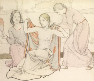 Yıkananlar (suluboya ve kurşun kalem) by Averil Mary Burleigh