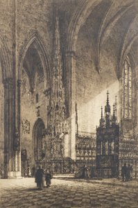 Ulm Katedrali, c.1902 (gravür) by Axel Haig