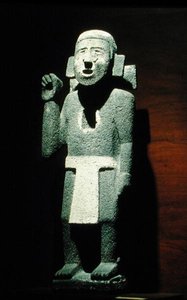 Standart Taşıyıcı, Geç Post Klasik Dönem (1300-1521) (boyalı taş) by Aztec Aztec