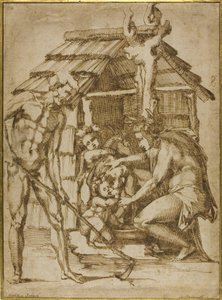 Sığınma Evinden Önce İlk Aile, 1547-48 by Baccio Bandinelli