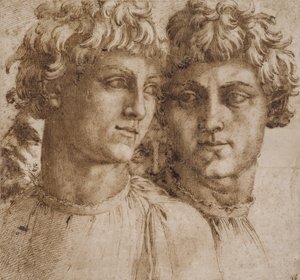 Bir Genç Başkanın İki Çalışması, c.1550 by Baccio Bandinelli