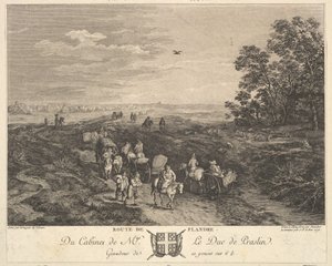 1772 Duc de Praslin koleksiyonunda bir tablodan sonra Flanders Road Route de Flandre