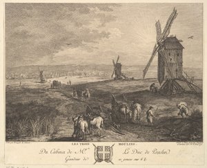 Üç Yel Değirmeni Les Trois Moulins, Duc de P..., 1772 koleksiyonundaki bir tablodan sonra