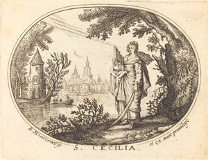 Bir Peyzajda Aziz Cecilia by Balthasar Moncornet
