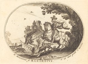 Aziz George ve Ejderha by Balthasar Moncornet