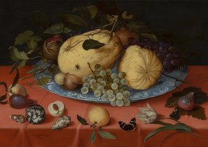 Meyveler deniz kabukları ve lale ile natürmort. 1620 by Balthasar van der Ast