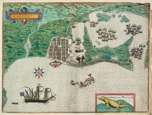 Cartagena Haritası by Baptista Boazio