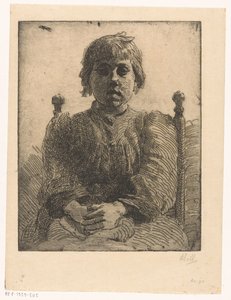 Bilinmeyen bir kızın portresi by Barbara Elisabeth van Houten (signed by artist)