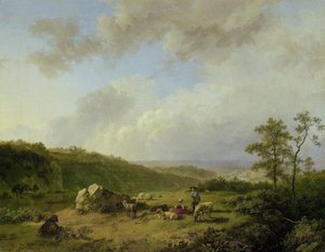 Yağmur Fırtınası Tehditiyle Manzara by Barend Cornelis Koekkoek