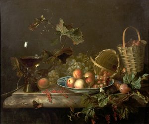 Şarap Kadehli Meyve Parçası, 1692 by Barend or Bernardus van der Meer