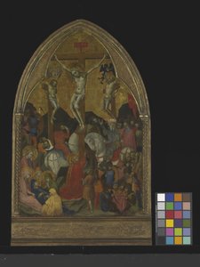Çarmıha germe (ahşap üzerine tempera ve altın) by Barnaba da Modena