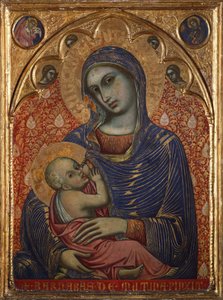Barnaba da Modena tarafından Madonna emziren çocuk (aktif 1361-1383)