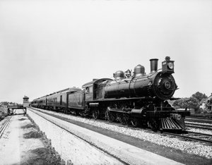 Pennsylvania Limited treni, Chicago, Illinois, ABD, 1908 dolayları (s/b fotoğraf) by Barnes and Crosby