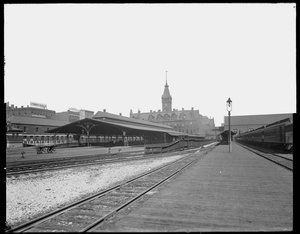 Wells Street Station, Chicago, Illinois, ABD, c.1905 (s/b fotoğraf) by Barnes and Crosby