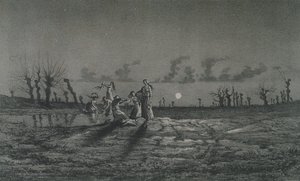 Lavandieres veya Gece Yıkayıcı Kadınlar, George Sand (1804-76) 1858 tarafından Legendes Rustiques için illüstrasyon