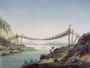 ಪೆನಿಪೆ ಬಳಿ ಹಗ್ಗ ಸೇತುವೆ, 1810 ಟರ್ಕ್‌ನ ಮೆಕ್ಸಿಕೊದ ಚಂಬೋ ನದಿಯನ್ನು ದಾಟುತ್ತದೆ