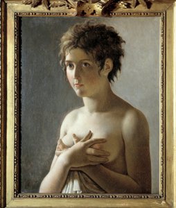 Büstteki bir kızın portresi - Tablo Pierre Narcisse (Pierre-Narcisse) Guerin (1774-1833) by Baron Pierre Narcisse Guerin