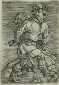 Köylü Çift Dans by Barthel Beham