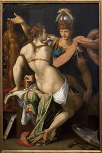 Ulysses ve Circe. Bartholomeus Spranger (1546-1611), tuval üzerine yağlı boya tablosu