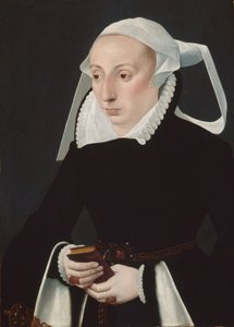 Elinde Dua Kitabı Olan Bir Kadın Portresi by Bartholomaus the Younger Bruyn