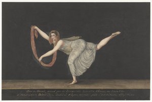 Dansçı Annette Köbler, şal sanatçısı by Bartholomeus Ziesenis