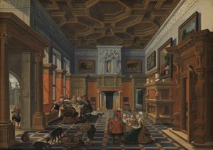 Şirket İçi İç Mekanda Bir Şirket by Bartholomeus van Bassen