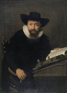 Bilinmeyen bir adamın portresi, muhtemelen bir Protestan bakanı by Bartholomeus van der Helst