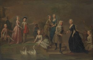 Uvedale Tomkyns Price 1685-1764 ve Ailesinin Üyeleri, muhtemelen 1730