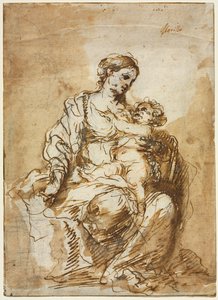 Madonna Mesih Çocuğunu Emziriyor, c. 1670. by Bartolomé Esteban Murillo