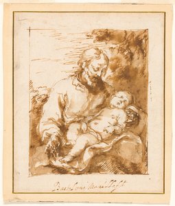 Aziz Yusuf ve Uyuyan Mesih Çocuk by Bartolomé Esteban Murillo