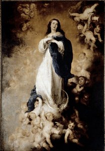 Immaculate Conception veya Soult Immaculate Conception. (tuval üzerine yağlıboya by Bartolomé Esteban Murillo