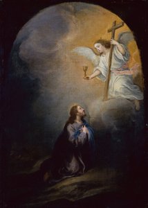 Zeytin Bahçesindeki İsa (tuval üzerine yağlı boya) by Bartolomé Esteban Murillo